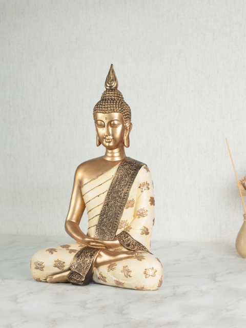 

HomeTown Gold-Toned & White Buddha Showpiece