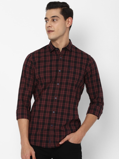 

Allen Solly Sport Men Maroon Tartan Checks Checked Casual Shirt