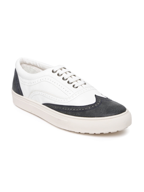 

Knotty Derby Men White & Charcoal Grey Colourblocked Sneakers