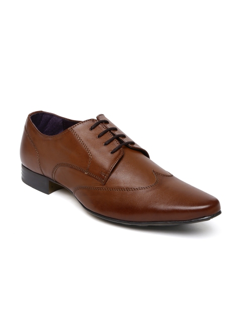 

Knotty Derby Men Tan Brown Elphias Wing Cap Formal Derbys