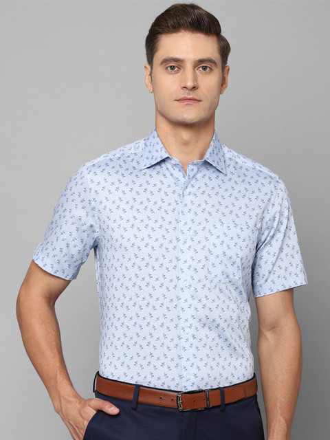 

Louis Philippe Men Blue Printed Formal Shirt