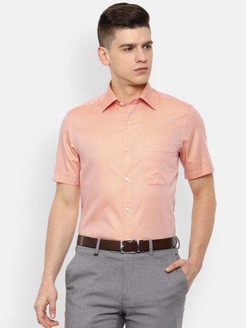 

Louis Philippe Men Peach-Coloured Formal Shirt