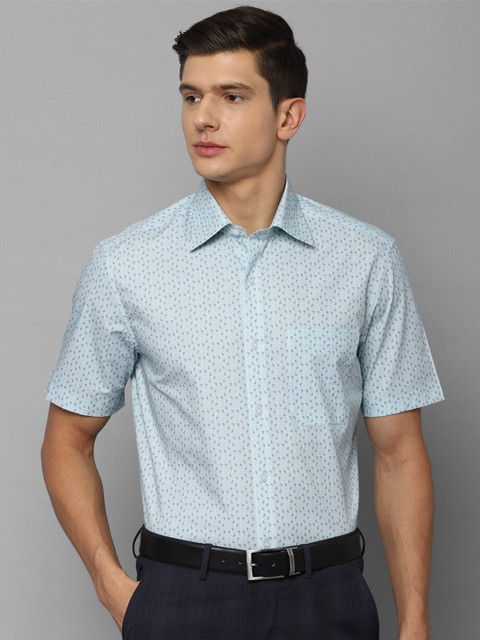 

Louis Philippe Men Blue Printed Formal Shirt