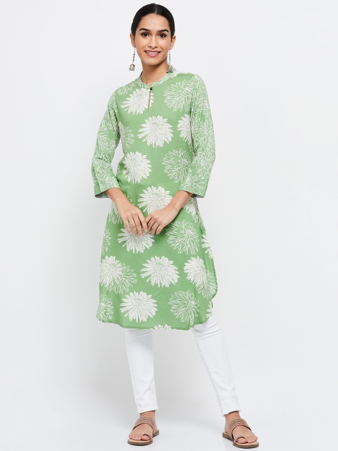 

max Women Off White Floral Printed Kurta