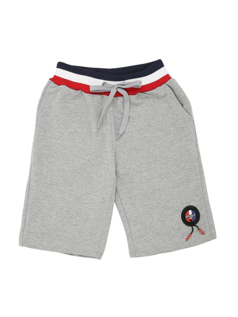 

RAINE AND JAINE Boys Grey Melange High-Rise Shorts
