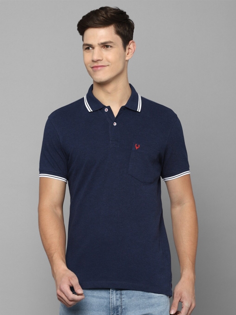 

Allen Solly Men Navy Blue Polo Collar T-shirt