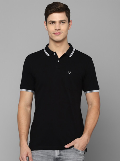 

Allen Solly Men Black Polo Collar T-shirt