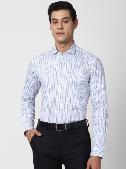 

Peter England Men Blue Printed Formal Shirt