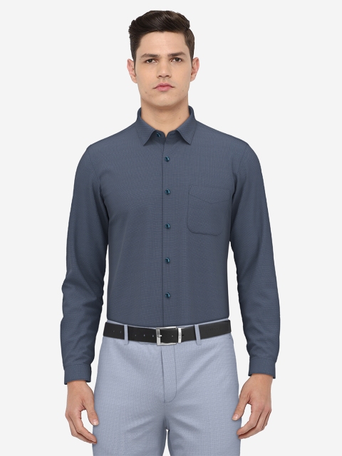 

Peter England Men Navy Blue Slim Fit Formal Shirt