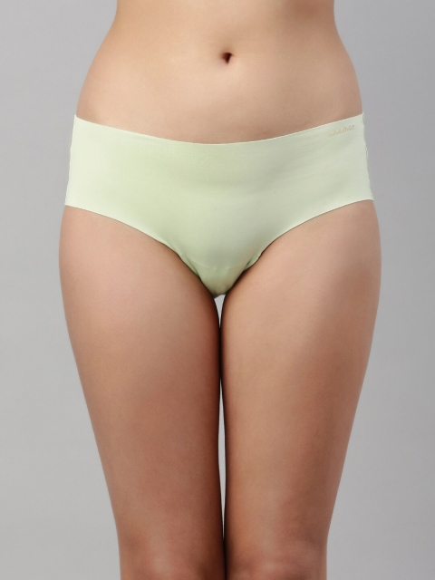 

Enamor Women Green Solid Seamless Hipster Briefs