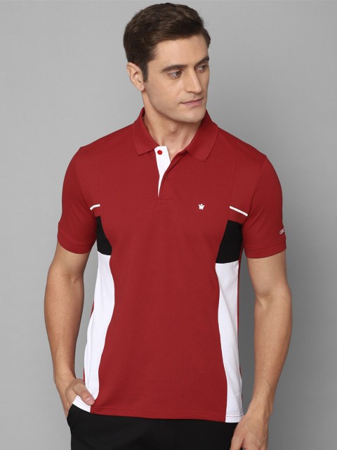 

Louis Philippe Men Maroon Polo Collar T-shirt