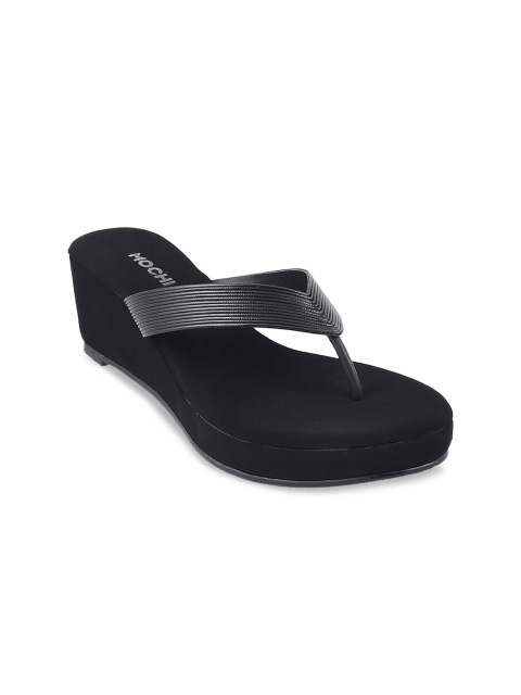 

Mochi Women Black Open Toe Flats