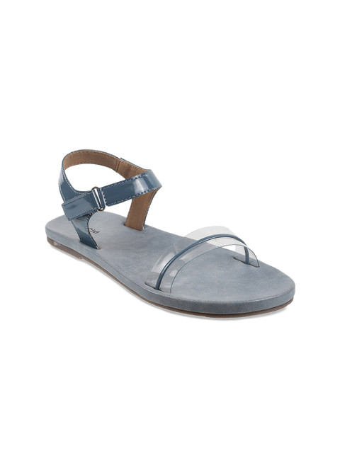 

Mochi Women Blue Open Toe Flats