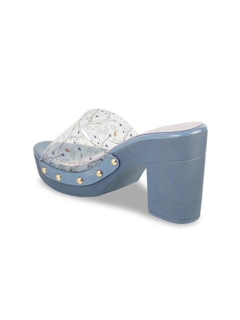 

Mochi Women Blue Open Toe Flats