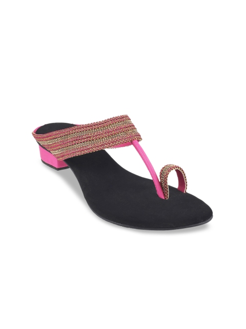 

Mochi Women Pink One Toe Flats