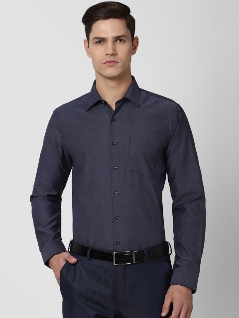 

Van Heusen Men Navy Blue Slim Fit Formal Shirt