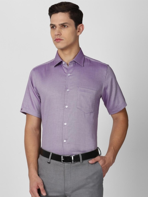 

Van Heusen Men Purple Short Sleeves Formal Shirt