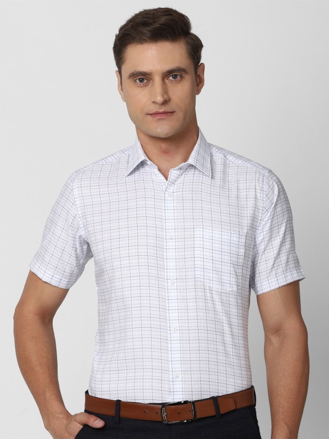 

Van Heusen Men White Checked Formal Shirt