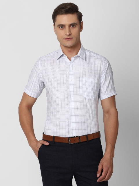 

Van Heusen Men White Checked Formal Shirt