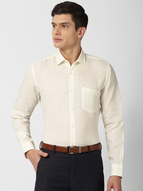 

Van Heusen Men Cream-Coloured Slim Fit Formal Shirt