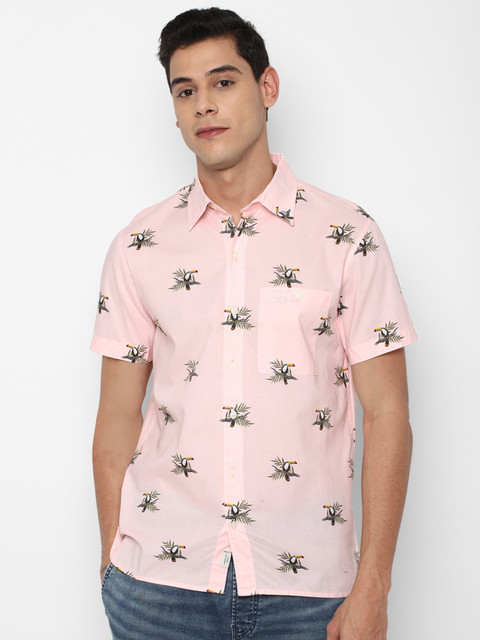

AMERICAN EAGLE OUTFITTERS Men Pink Printed Casual Shirt