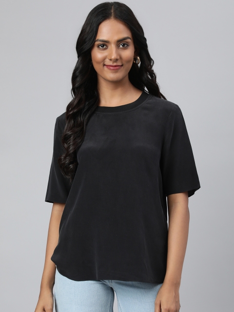 

Marks & Spencer Women Black Solid T-shirt