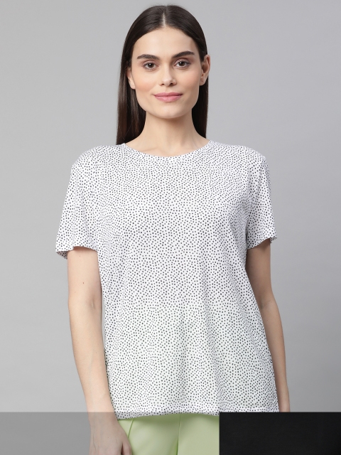 

Marks & Spencer Women Pack of 2 Round Neck T-shirts, White