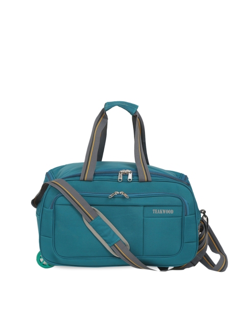 

Teakwood Leathers Teal Solid Medium Duffle Bag