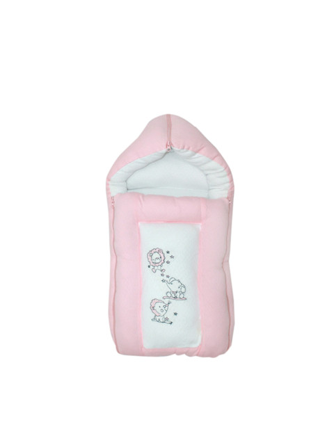 

Born Babies Infants Kids Pink & White Sleeping Bag