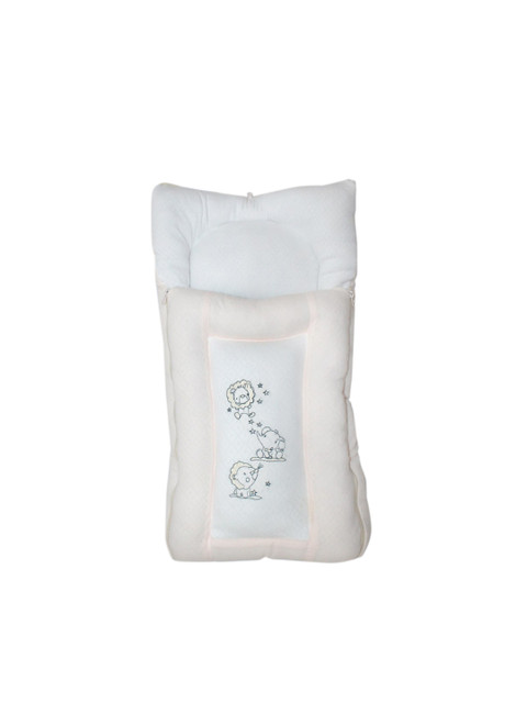 

Born Babies Infant Kids White Printed Cotton Sleeping Bag