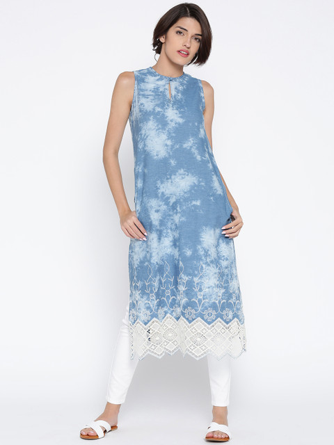 biba denim kurta