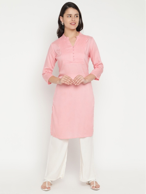 

V2 Value & Variety Women Pink Solid Kurta