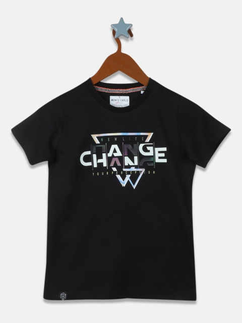 

Monte Carlo Boys Black Printed T-shirt