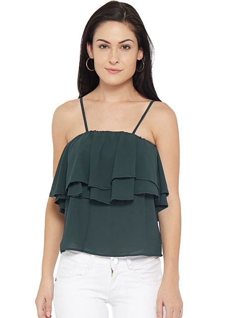 

20Dresses Women Green Layered A-Line Top
