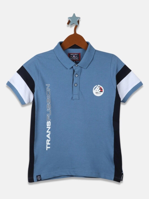 

Monte Carlo Boys Blue Polo Collar Applique T-shirt