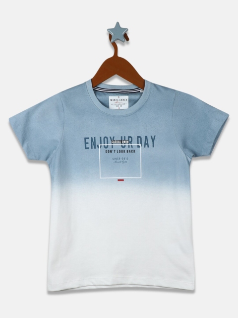 

Monte Carlo Boys Grey & Blue Tie and Dye Dyed T-shirt