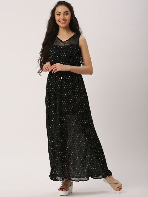 

DressBerry Women Black Printed Maxi Dress