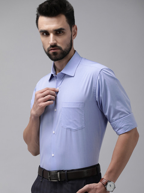 

Van Heusen Men Blue Custom Fit Formal Shirt