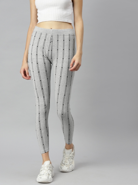 

Aarika Women Grey & Black Striped Rapid-Dry Track Pants