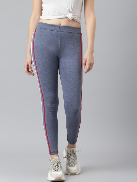 

Aarika Women Blue & Red Side Striped Rapid-Dry Track Pants