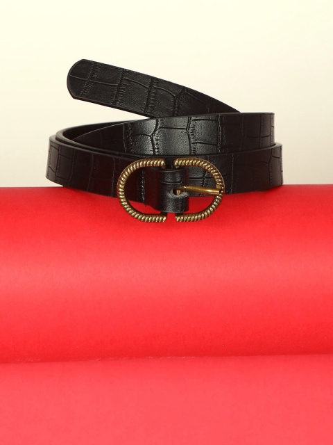 

HAUTE SAUCE by Campus Sutra Women Black Textured Belt