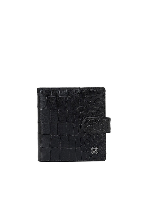 

Da Milano Men Black Textured Leather Money Clip