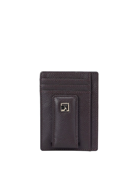 

Da Milano Men Brown Textured Leather Money Clip