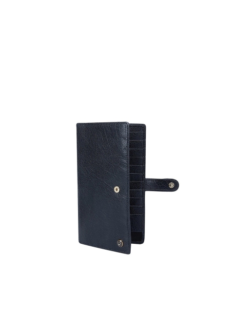 

Da Milano Men Blue Textured Leather Card Holder