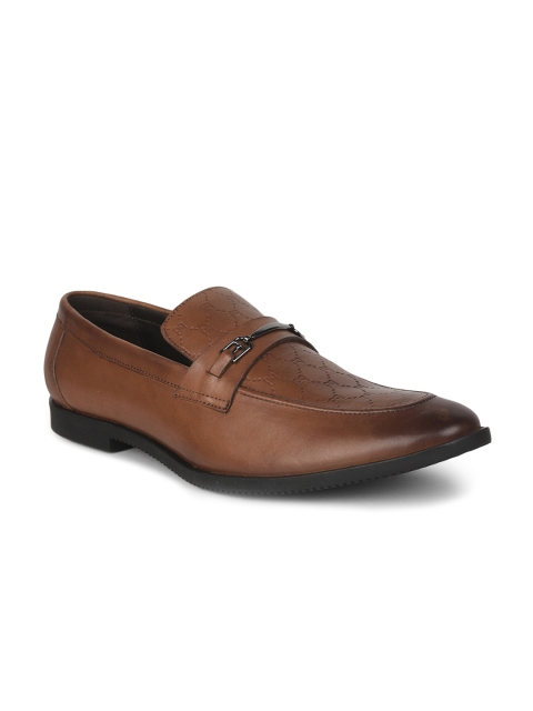 

Liberty Men Tan Woven Design Leather Loafers