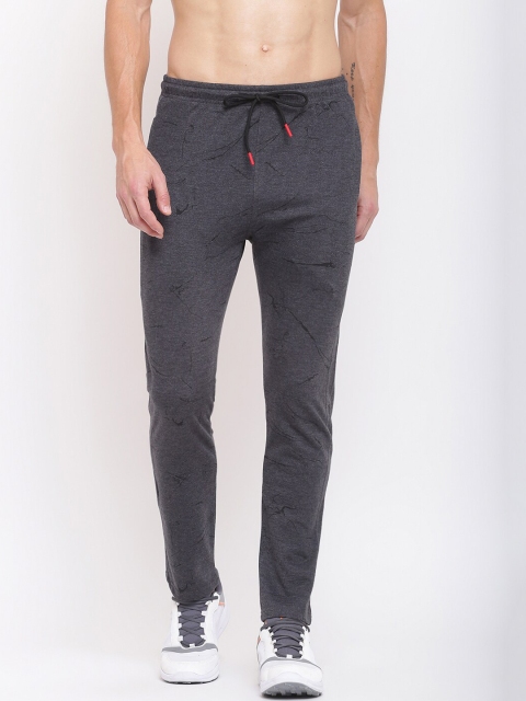 

MKH Men Grey Abstract Printed Track Pants