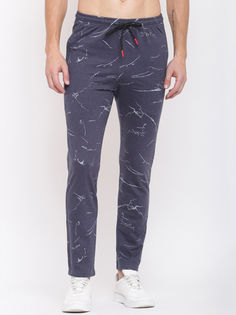 

MKH Men Blue Track Abstract Printed Pants