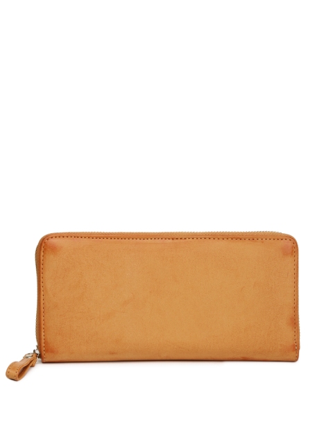 

DressBerry Women Tan Brown Solid Zip Around Wallet