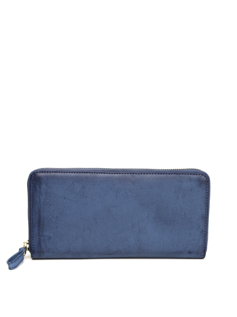 

DressBerry Women Navy Solid Zip Around Wallet, Blue