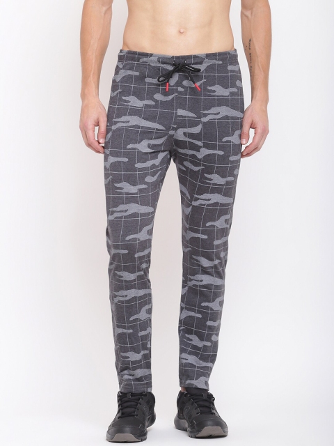 

MKH Men Grey camouflage printed Track Pants